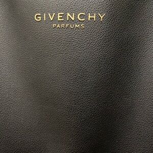 Givenchy Black   Faux leather  Parfums Tote bag with Gold Logo